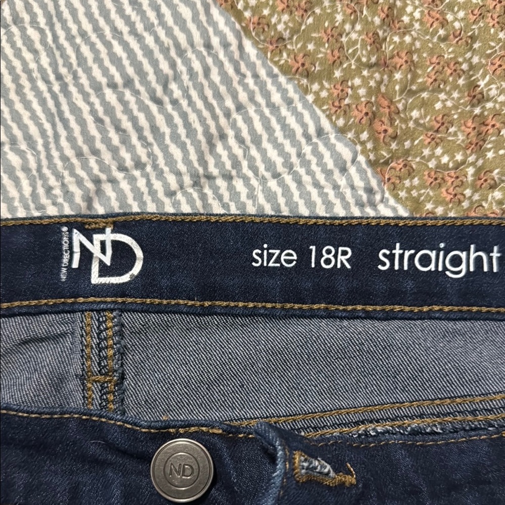 New Directions Blue Straight Leg Jeans